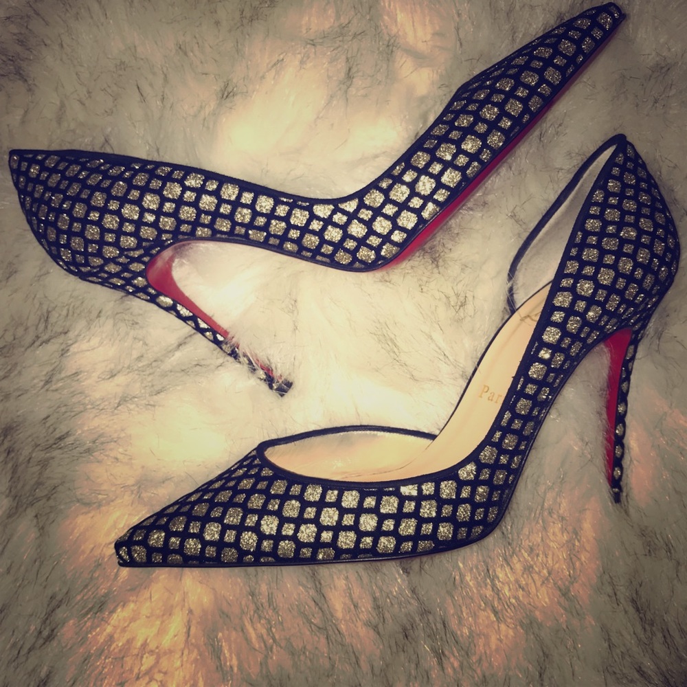 Christian Louboutin Womens Black Iriza 100